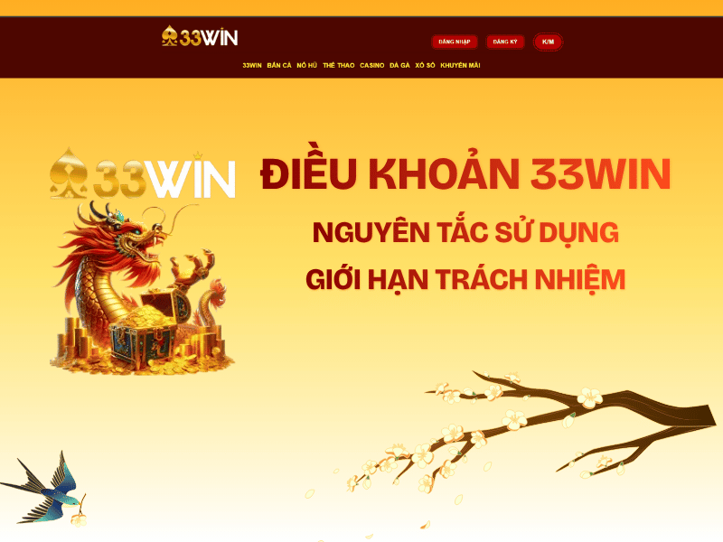 điều khoản sử dụng 33win