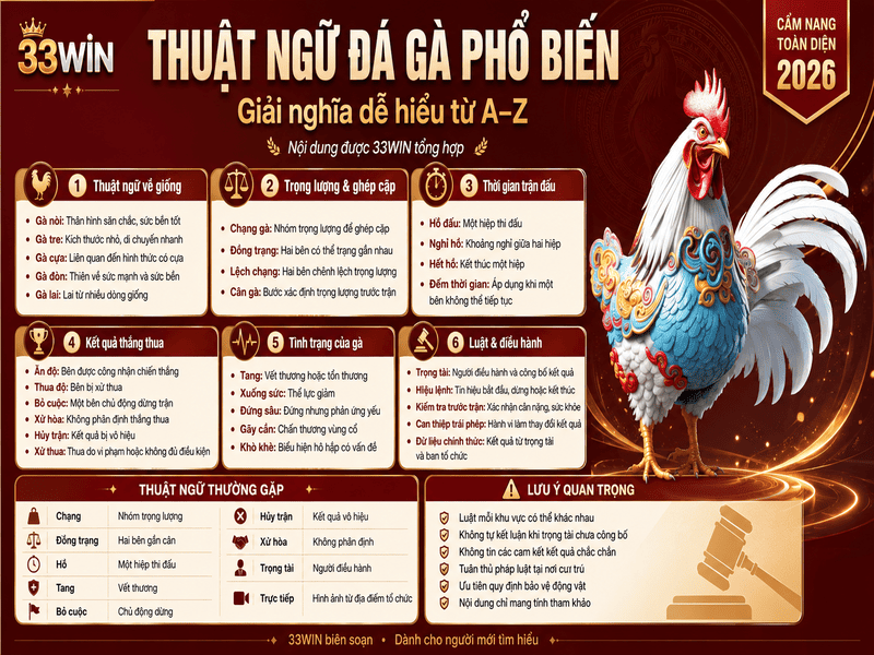 Thuật Ngữ Đá Gà Phổ Biến Dành Cho Người Mới